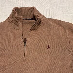 Ralph Lauren Polo Men's Tan Zip-Up Sweater